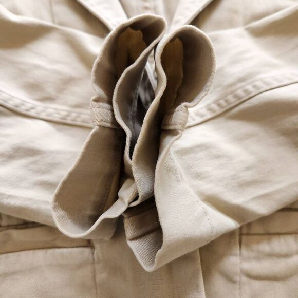 Isaac Mizrahi M cream button up collared blazer womens tan - Picture 4 of 7